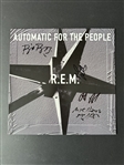 R.E.M: Group Signed "Automatic for the People" Album Cover (JSA LOA)(Ulrich Collection)