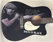 AC/DC: Brian Johnson Signed Custom Graphic Acoustic Guitar (JSA)
