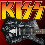 KISS: Ibanez Iceman Guitar – Signed by Eight Legendary KISS Members with Inscriptions! (Beckett/BAS)