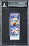 Shaquille ONeal Signed & Inscribed NBA Debut Game Ticket Stub - 10/17/1992 vs. Miami Heat (Beckett/BAS GEM MINT 10 Auto)