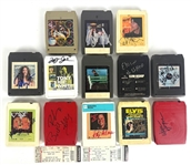 Lot of 13 Vintage 8-Track Cassette Tapes – Signed (JSA & Beckett/BAS Authenticated)