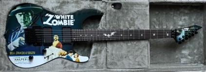 Kirk Hammett In-Person Signed ESP White Zombie Signature Model Guitar w/ Case (Third Party Guaranteed)
