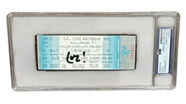 Metallica: Lars Ulrich Signed 1985 Concert Ticket (PSA/DNA)