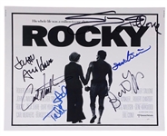 Rocky: Cast Signed 11" x 14" Photo w/ Stallone, Weathers, & More! (6 Sigs)(ACOA)