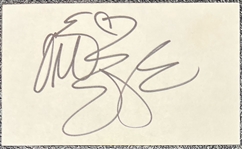 Eve Signed 3" x 5" Index Card (Beckett/BAS LOA)