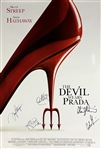 The Devil Wears Prada Cast Signed 27" x 40" Movie Poster with Streep, Hathaway, Blunt, Tucci, etc. (Beckett/BAS LOA)