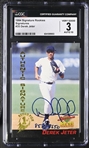 1994 Signature Rookies #35 Derek Jeter Signed Rookie Card (CGC 3 w/ 10 Auto)