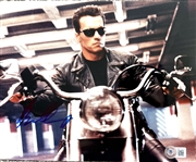 Arnold Schwarzenegger In-Person Signed 8" x 10" Color Photo from "Terminator 2" with GEM MINT 10 Autograph (Beckett/BAS LOA)