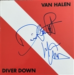 Van Halen: David Lee Roth & Michael Anthony Signed "Diver Down" Record Album (Beckett/BAS LOA)