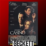 "Casino" Incredible Cast In-Person Signed Movie Poster with De Niro, Pesci and Stone (Beckett/BAS LOA)